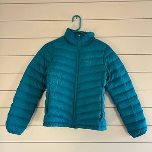 Small blue Marmot puffer coat